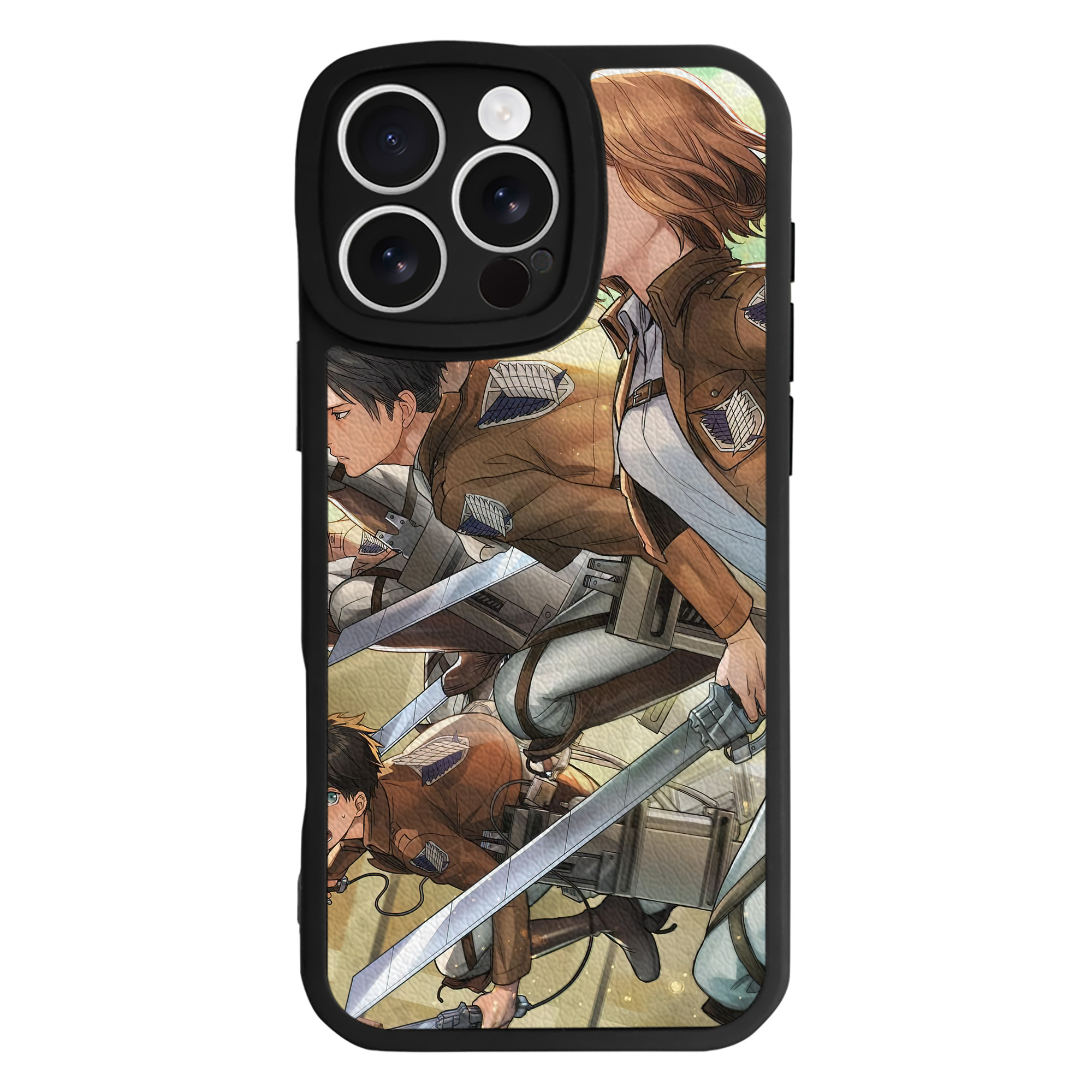 （画像用） 進撃の巨人 Attack on Titan 【iPhone 16シリーズ対応】シリコンスマホケース（レザー調） 材質：シリコン